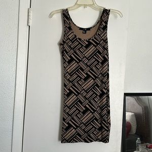 Cute asymmetric print dress